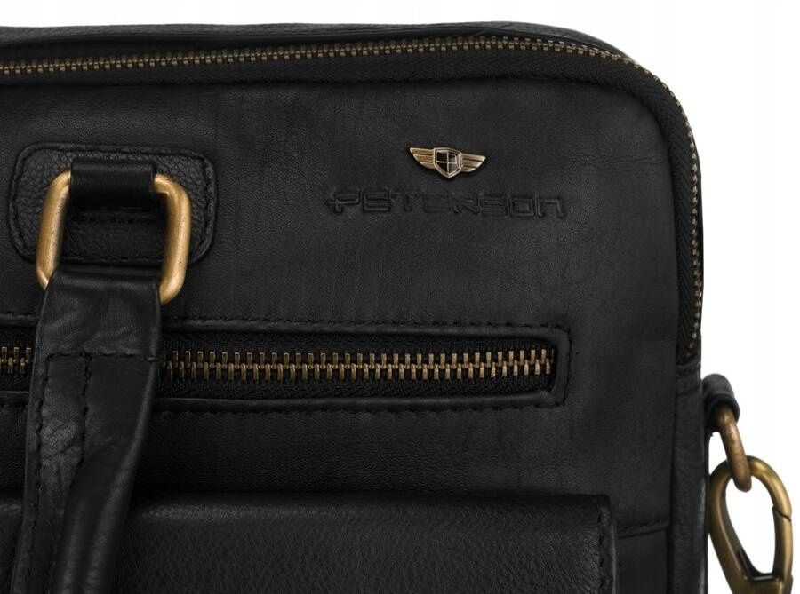 męska torba na laptopa ze skóry naturalnej - peterson