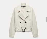 Укорочена куртка з еластичним низом Zara S