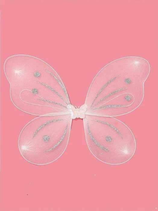 Zestaw Strój Kostium Wróżka 4-Części Róż Motyl