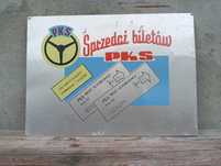 PKS tabliczka szyld tablica PRL autobus ogórek Berliet Autosan