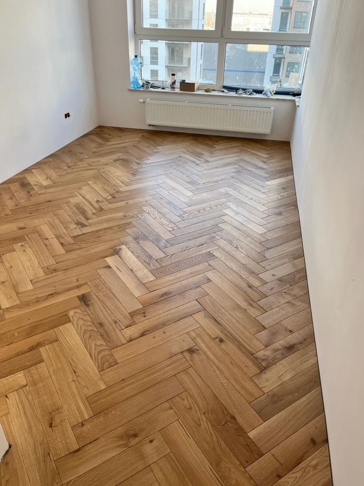 Podłoga Drewniana Jodełka Dąb Rustic,15x90x450mm, OlejUV x2, od ręki