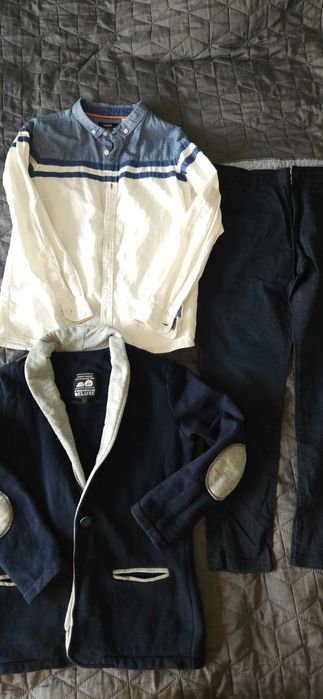 Komplet marynarka, koszula, spodnie