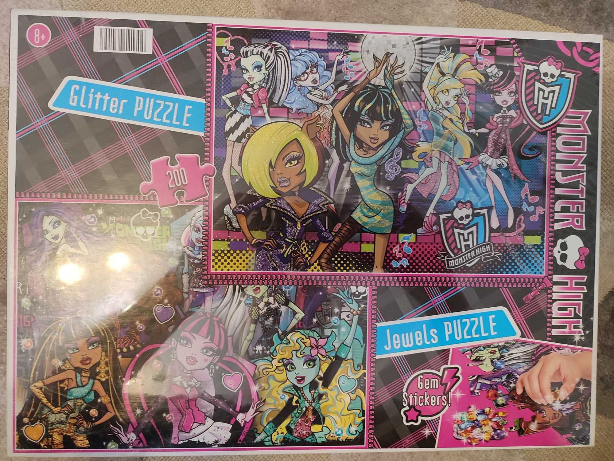 Puzzle 200 Monster High kryształki i brokatowe ozdoby CLEMENTONI