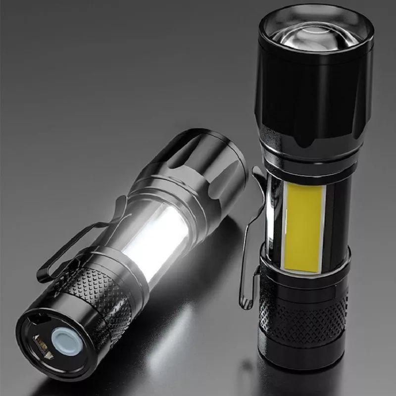 Яркий Led фонарь со встроенным аккумулятором 2 в 1