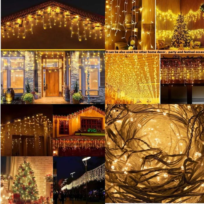 Святкова LED Гірлянда-Бахрома для Будинку 20–36 м, Flash