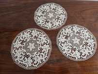 3  naperons vintage renda