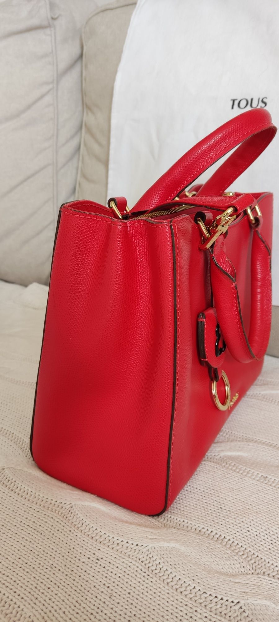 Nowa, piękna torebka Tous, czerwona