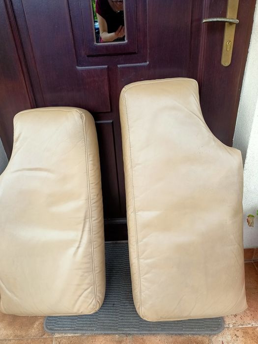 Poduchy skórzane oparcia 2szt.