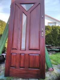 Drzwi drewniane zewnętrzne lewe 199x92