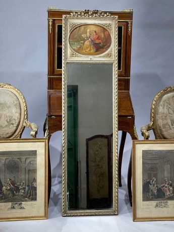 Zabytkowe  Trumeau w stylu Ludwika XV Francja koniec XIX wieku