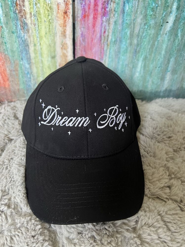 Nowa czarna bawełniana czapka z daszkiem z haftem Dream Boy hat 2005