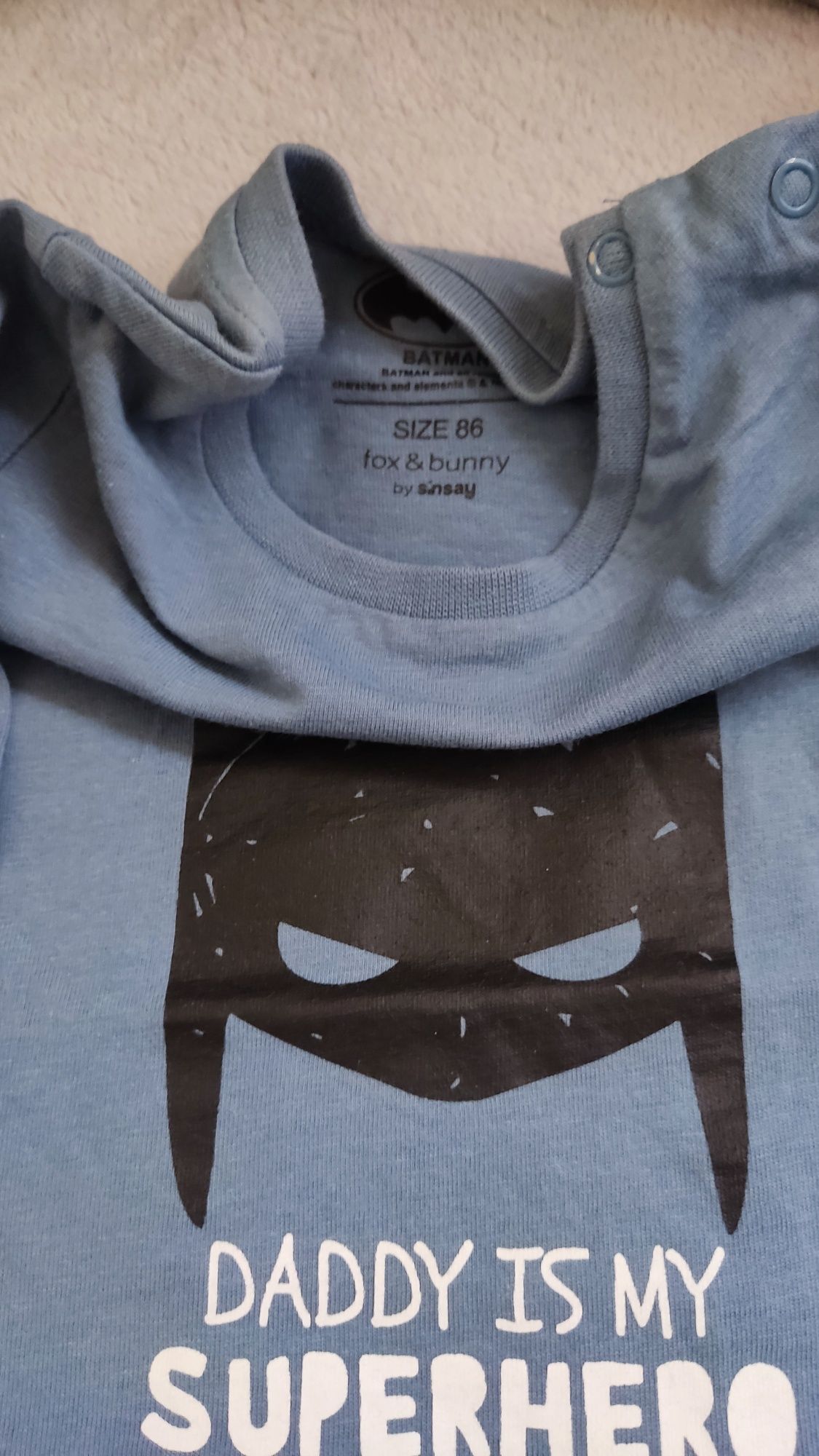 Bluzka długi rękaw r.86 Batman fox&bunny sinsey, spodnie dresowe c&a