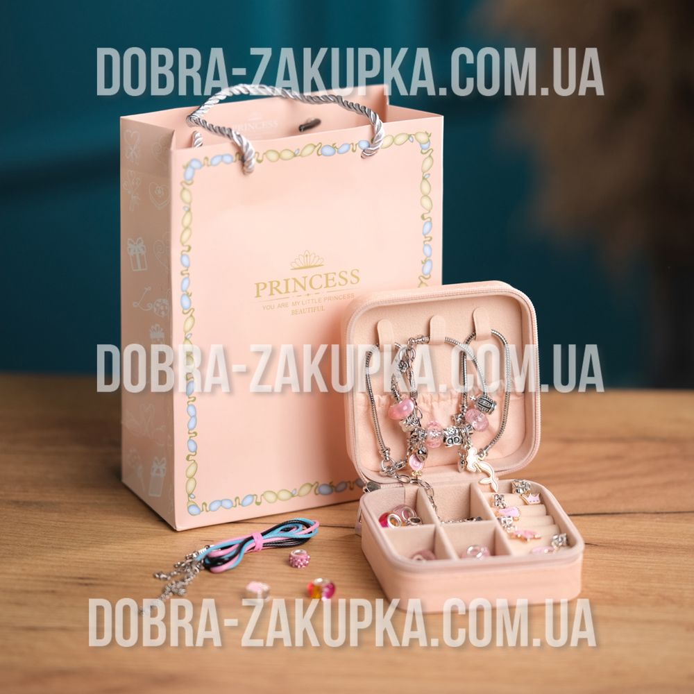 Набір для створення браслетів подарунковий для дівчинки, 68 деталей
