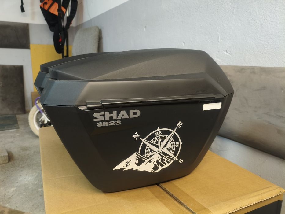 Kufry motocyklowe Shad SH23 pod stelaż 3p