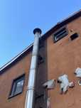 Komin stal kwasowka srednica 35 cm komplet  z wentylatorem