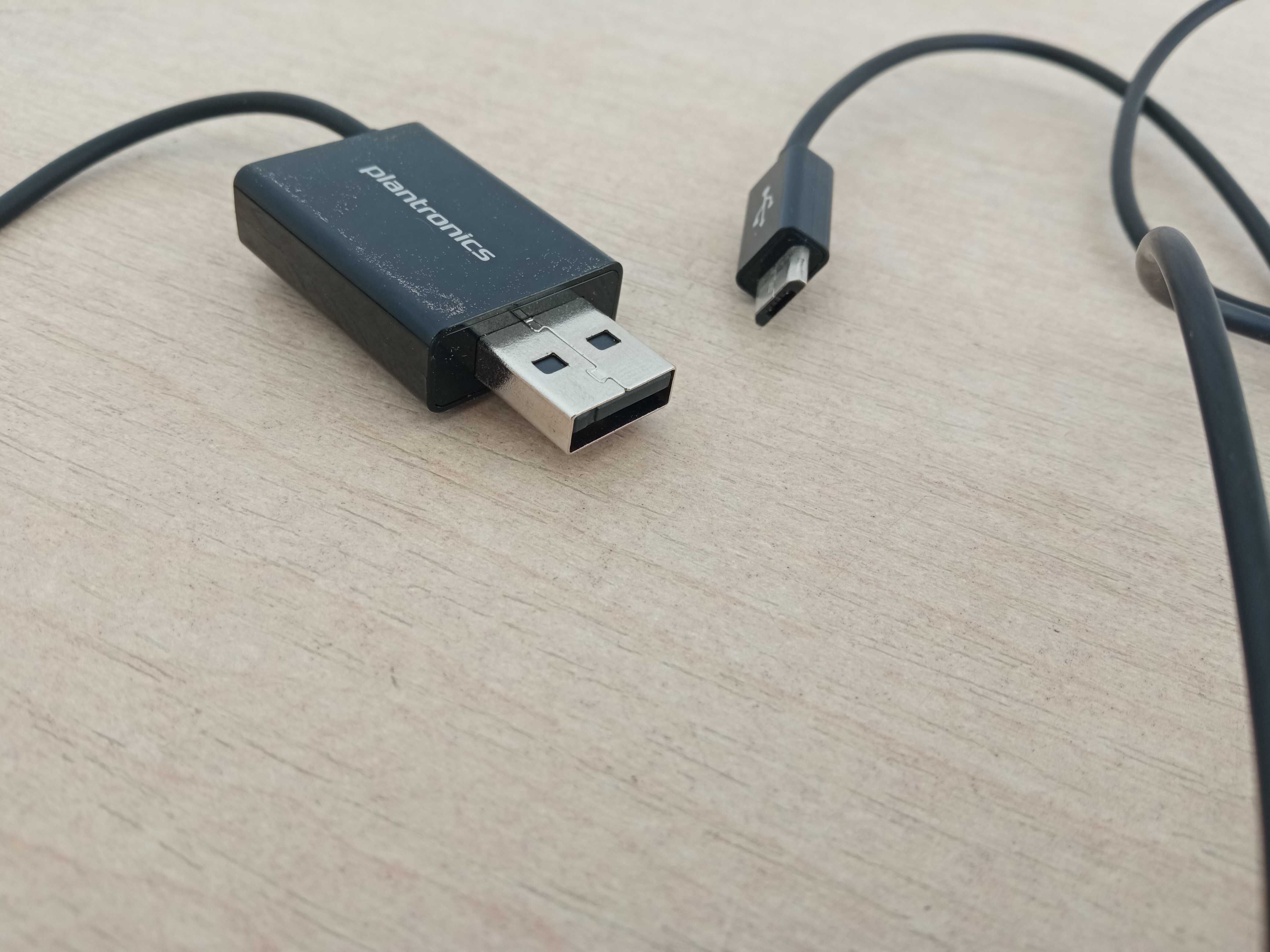 Кабель перехідник USB 2.0 папа мама to micro USB папа Plantronics