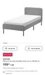 Cama estofada 90x200