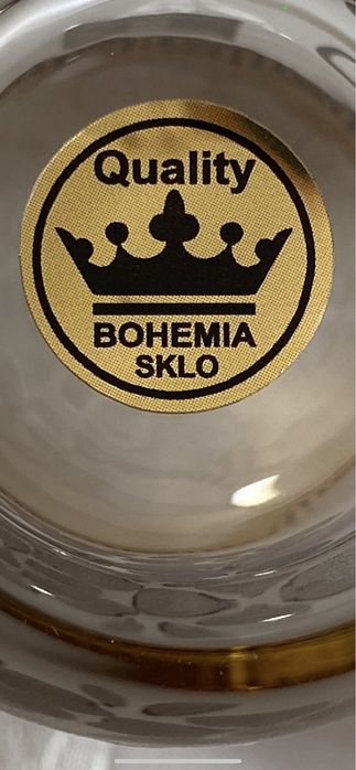 Чешское стекло набор графин + 6 стопок и бокалы Богемия