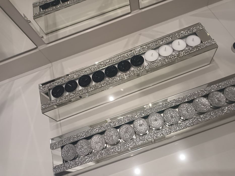 Świecznik lustrzany glamour