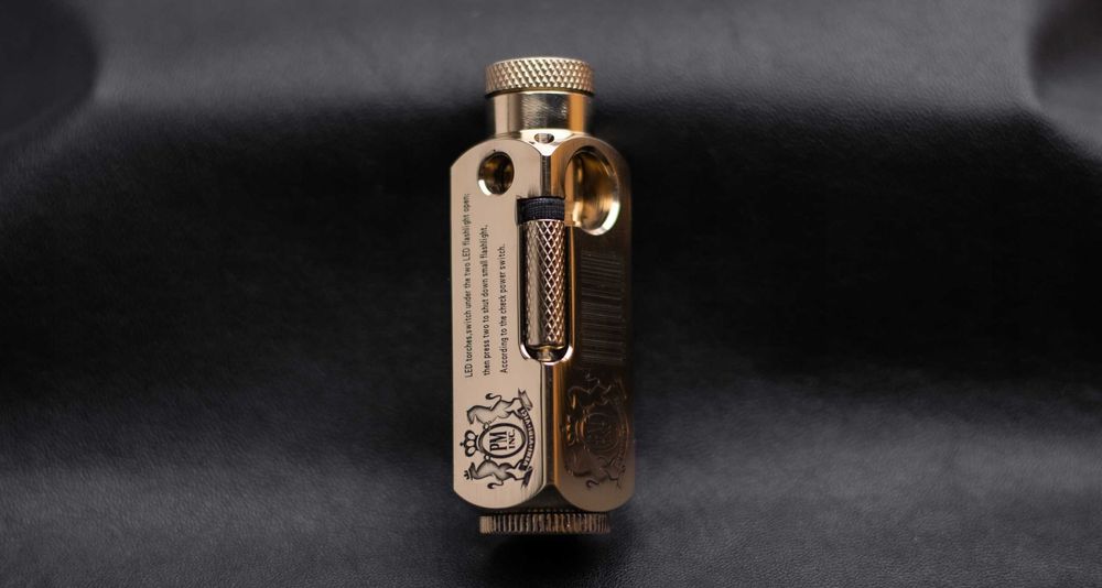 Zapalniczka Vintage Benzynowa Płomieniowa Mosiężna Prezent