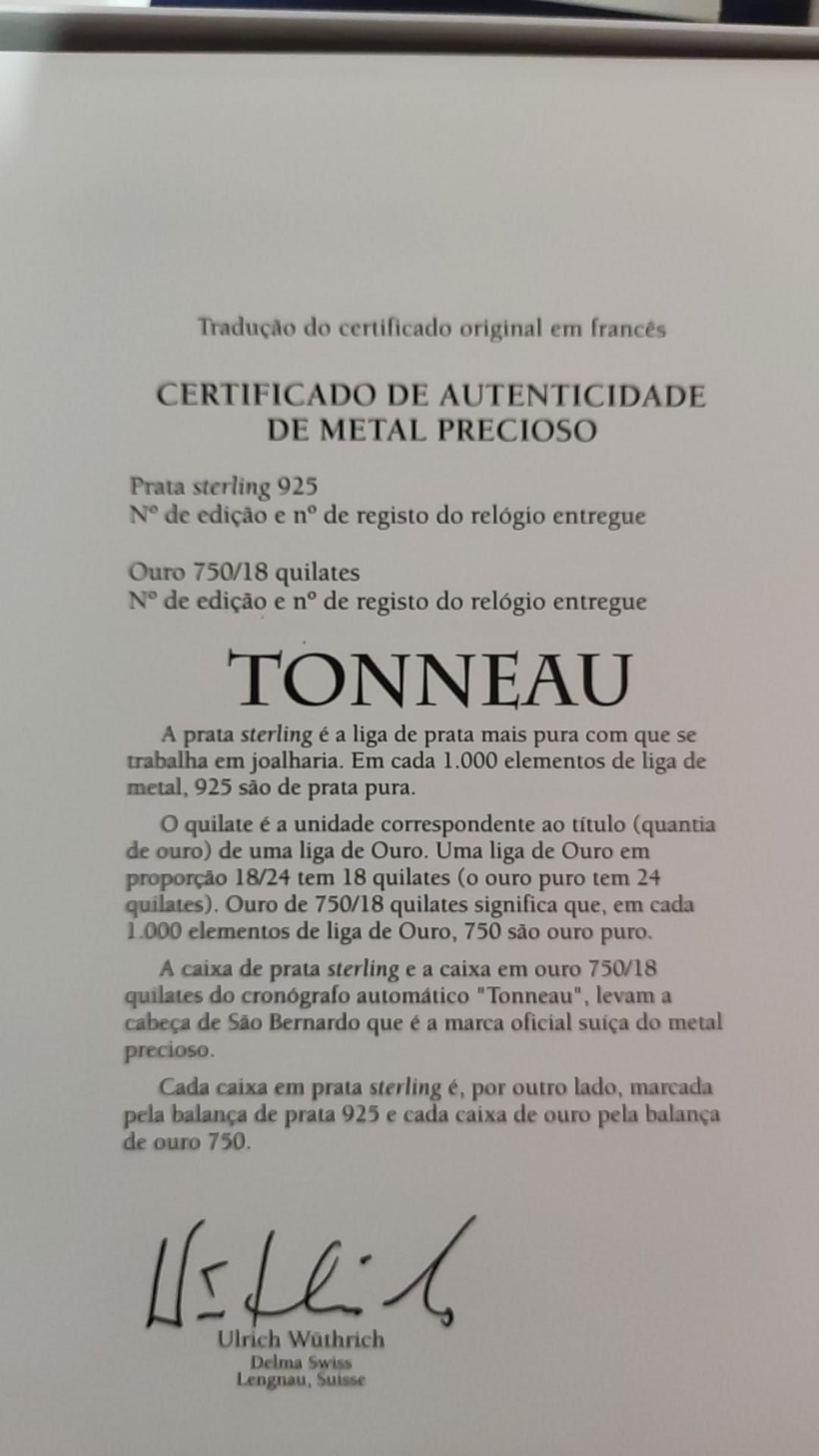 Relógio de ouro Suíço Delta