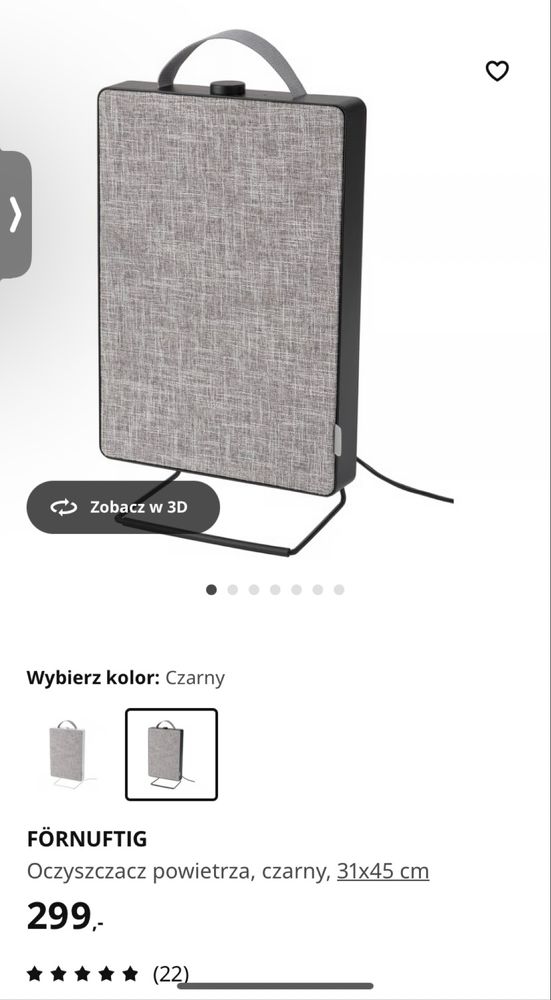 FÖRNUFTIG oczyszczacz powietrza IKEA