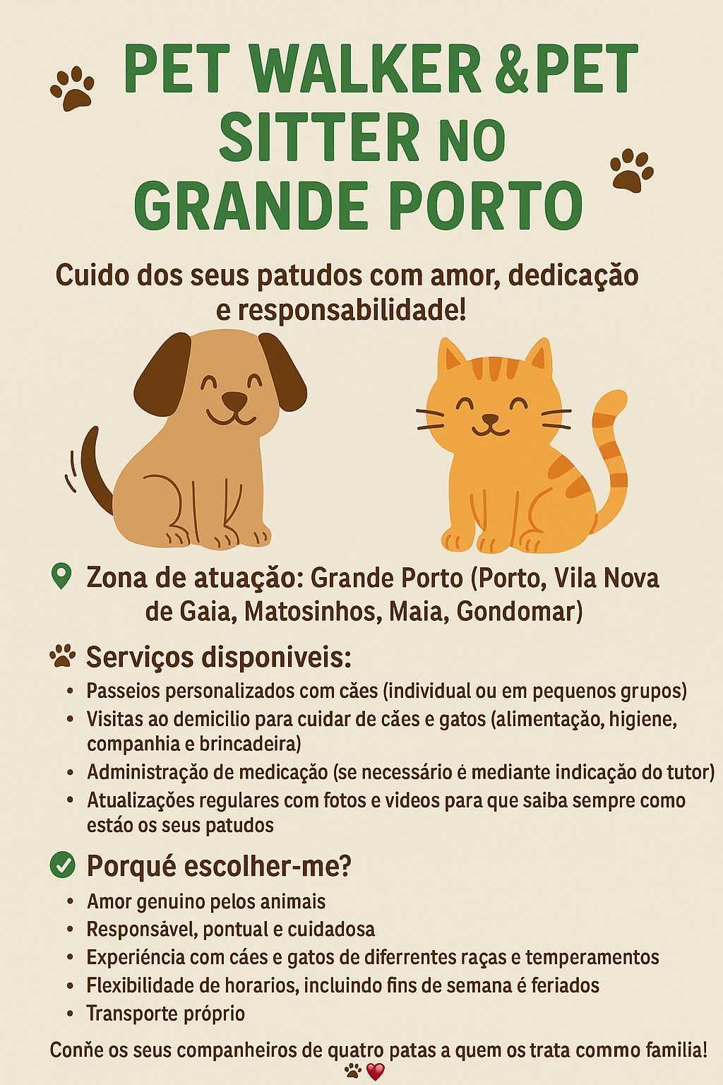 Pet Sitter & Dog Walker / Grande Porto