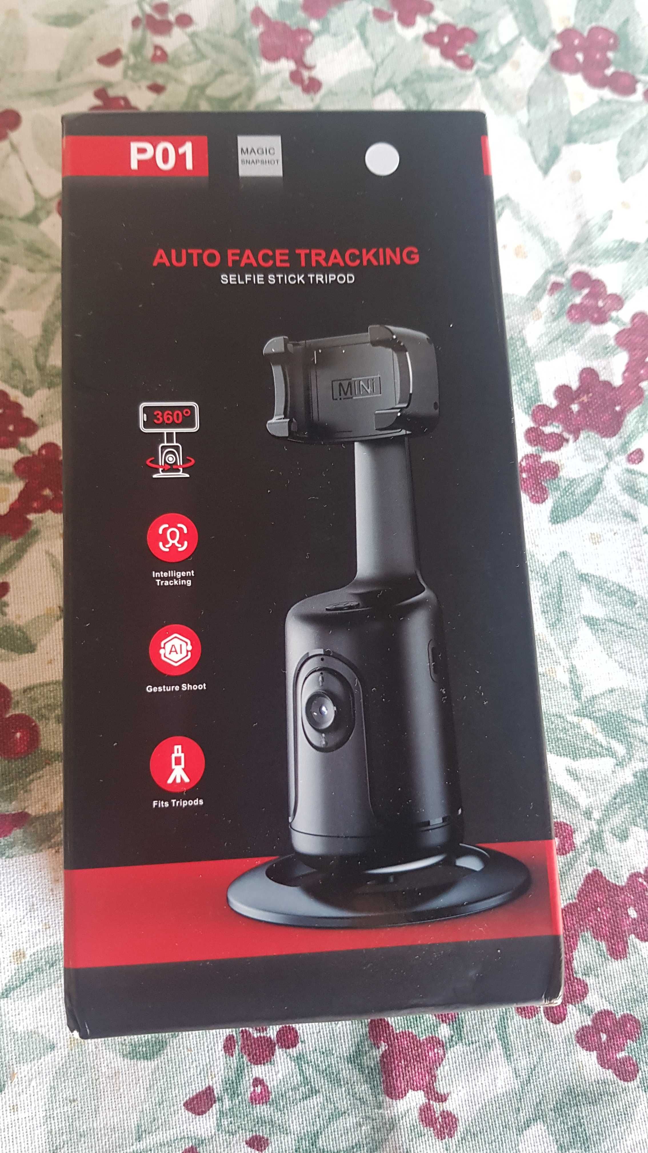 tripé com bastão de selfie com rastreamento automático de rosto