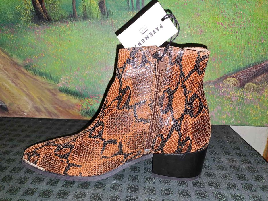 Ботильоны осенние Pavement Sonya hand made in Potrugalновые