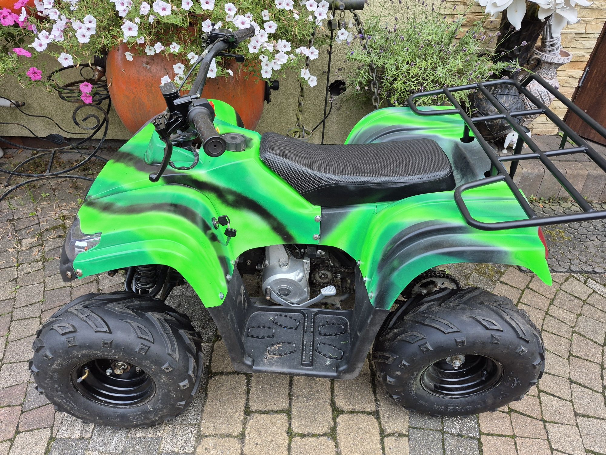 Quad 125 cm sprawny, nowe koła, 110 cm