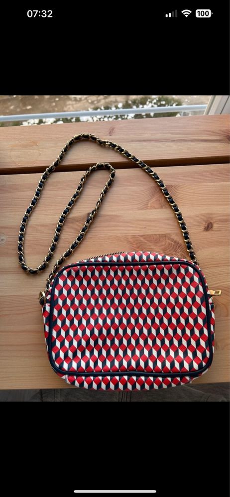 Torebka mała crossbody na zamek wzorzysta forever 21
