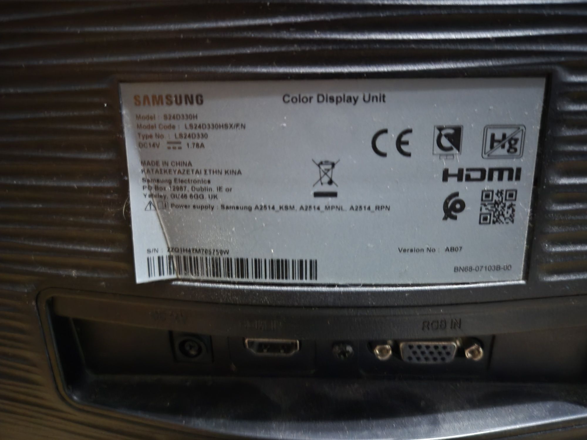 Monitor samsung 24 cale sprawny