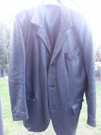 Blazer de cabedal preto - L