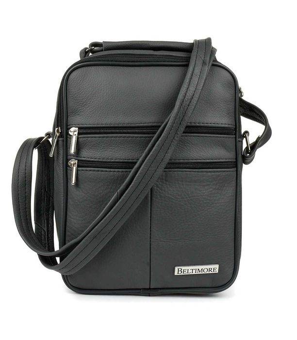 Męska torba skórzana raportówka poręczna szara Beltimore