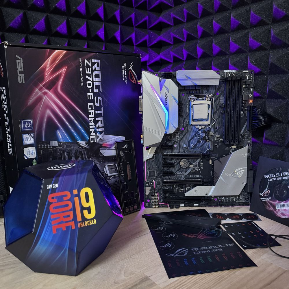 Топ комплект Core i9, Asus Rog Strix Z370 WiFi
