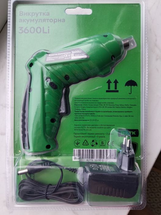 Отвертка аккумуляторная RZTK 3600Li
