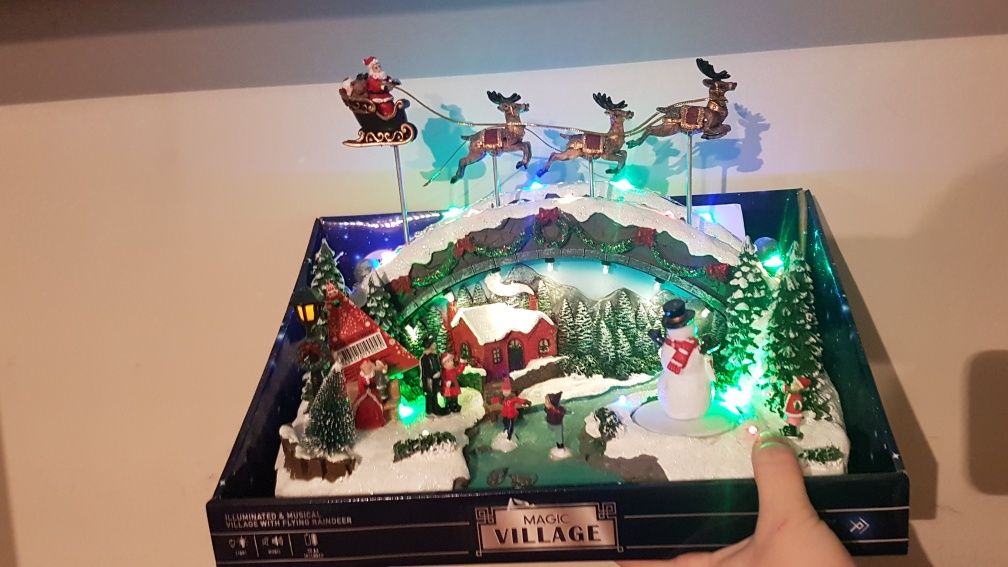 Świąteczna ruchoma wioska renifery Duża magic village