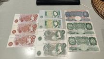 Stare Funty Szylingi £10 Banknoty £1 Anglia Wielka Brytania
