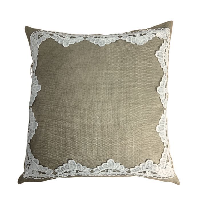 Poszewka dekoracyjna Lordes z koronką 40x40cm 40 x 40 [cm]