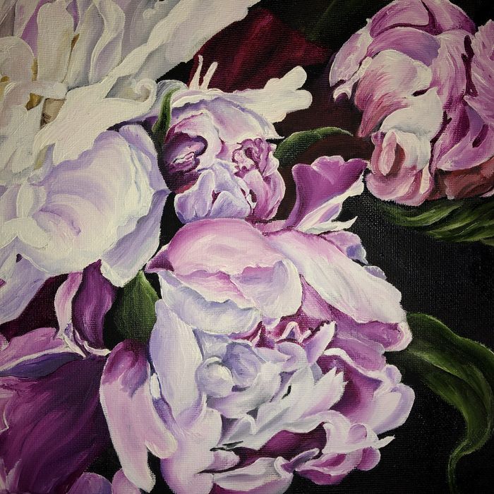Картина маслом «Піони»