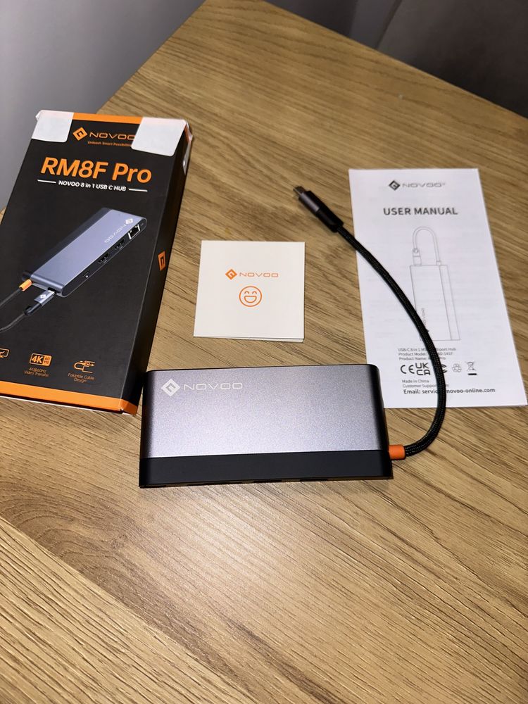 HUB USB-C NoVOO stacja dokująca NOWA