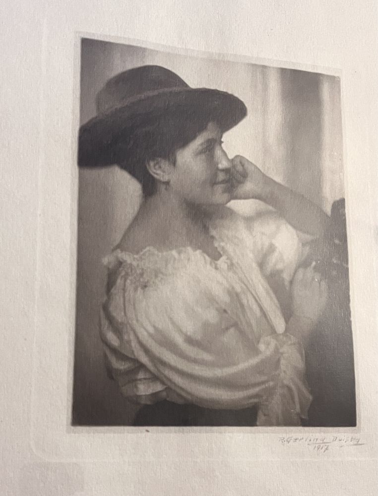 Akwaforta - portret - 1917r R. Gerling 47x36