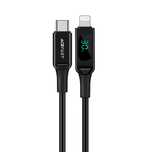 Kabel MFI USB Typ C - Lightning 1,2m, 30W, 3A czarny (C6-01 Black)