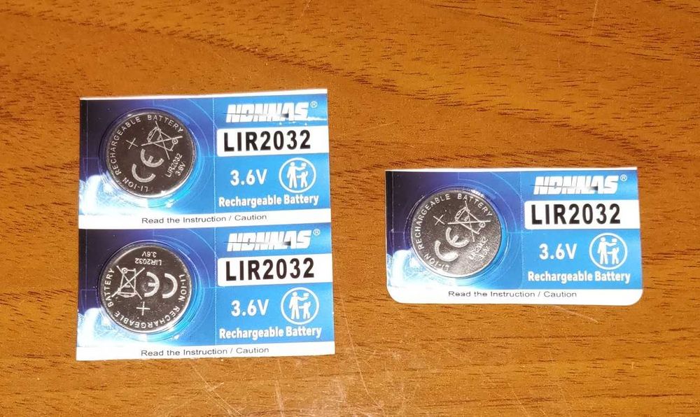 Pilhas Botão LIR 2032 (Recarregável)