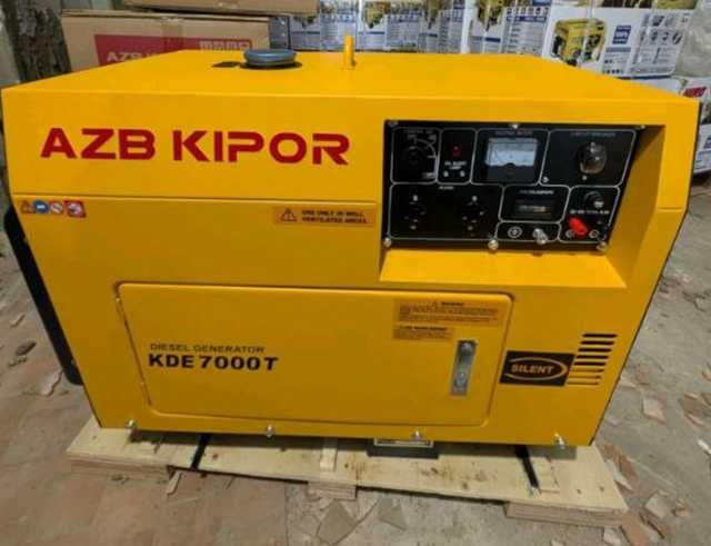 генератор дизельний Кipor 7000T у кожусі якісний тихий мідна обмотка