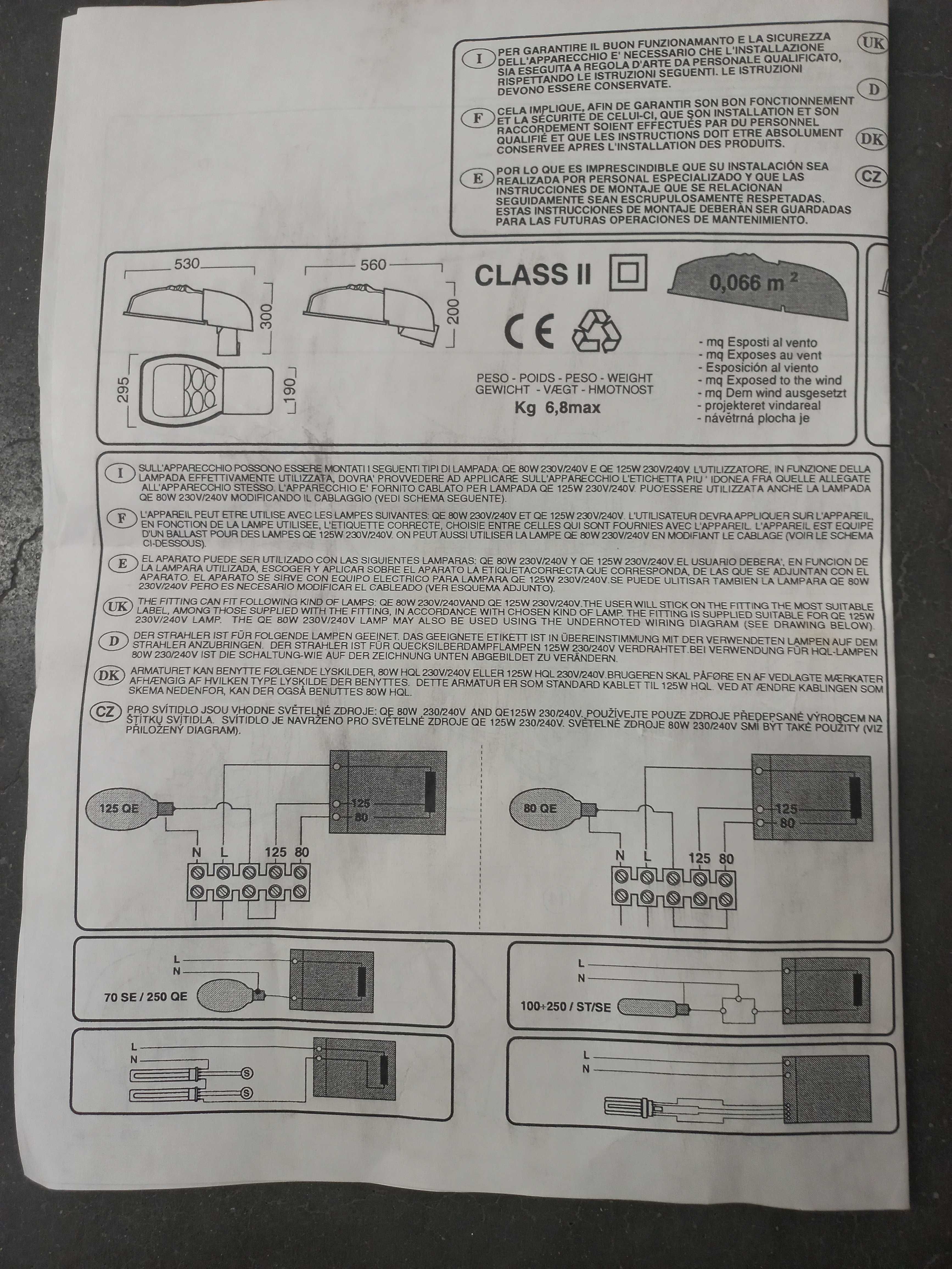 WYPRZEDAŻ Oprawa uliczna E40 250W 230V IP65 MYRA