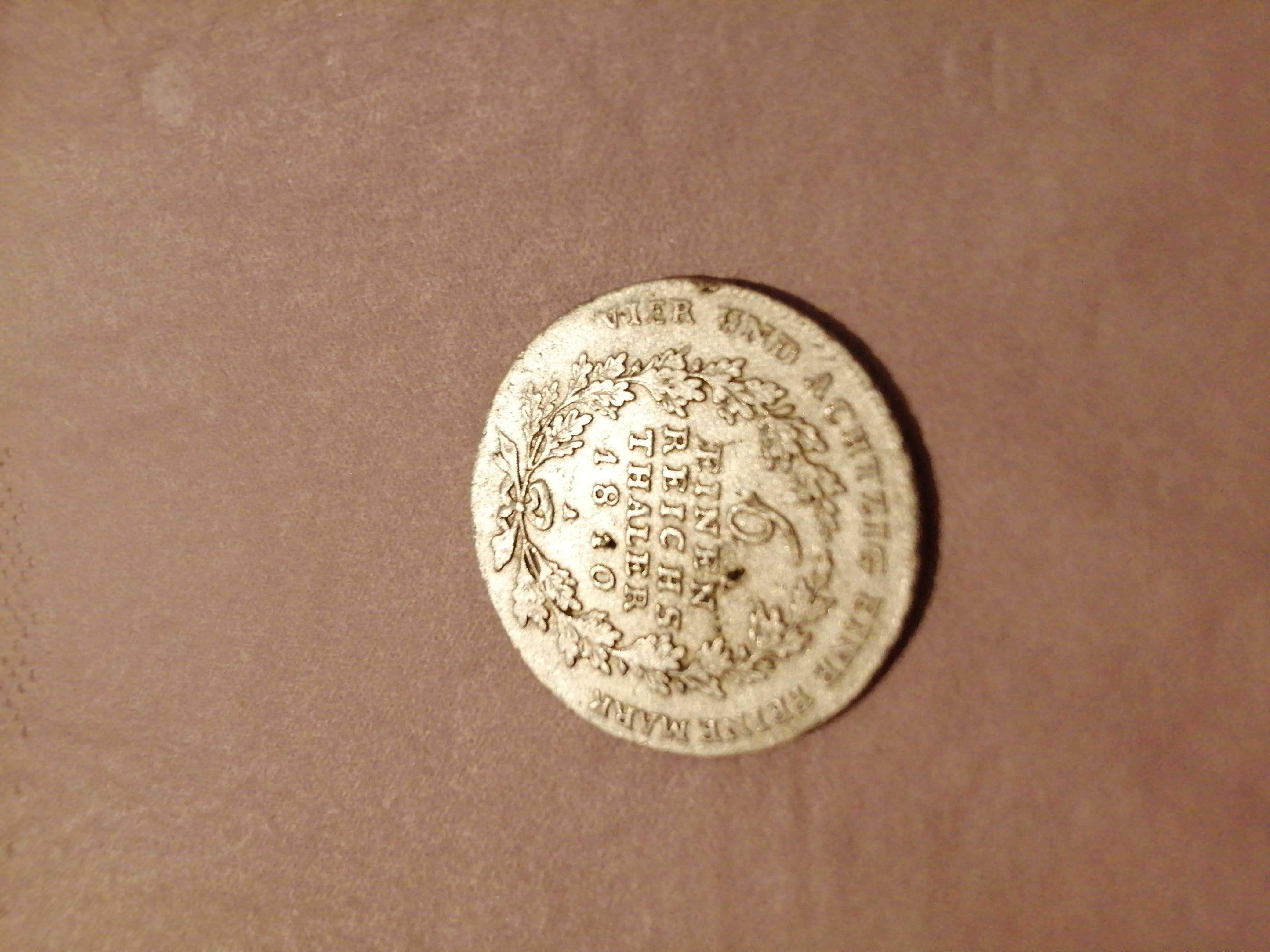 Srebrna moneta 1 talar 1/6 1810r A Fryderyk Wilhelm III Prusy
