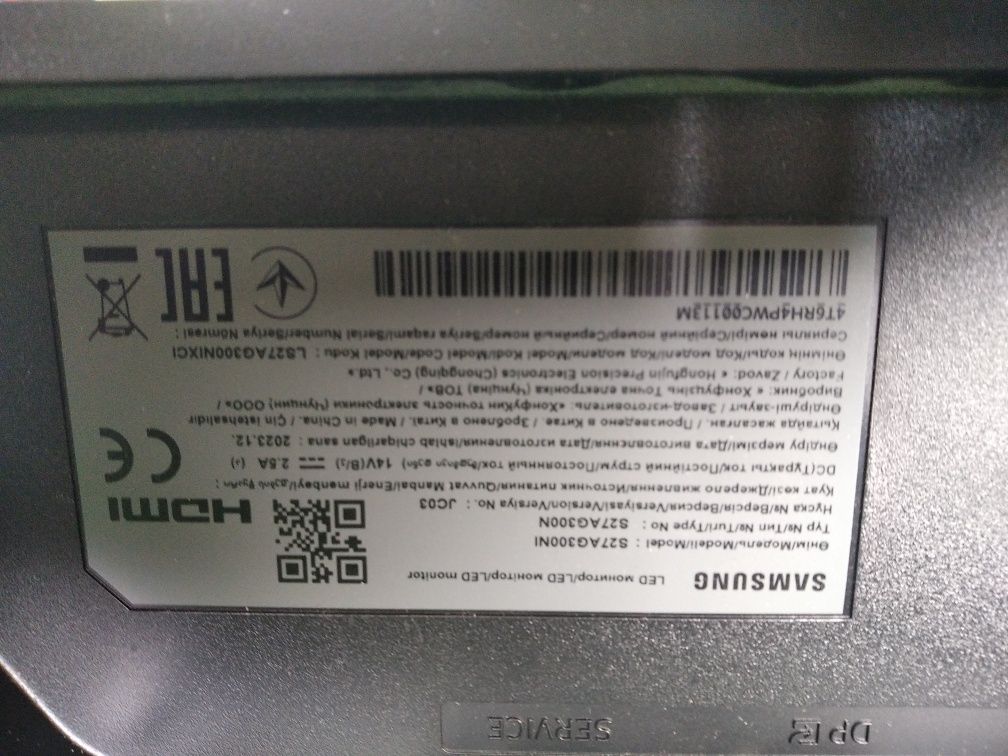 Монітор самсунг S27AG300NI