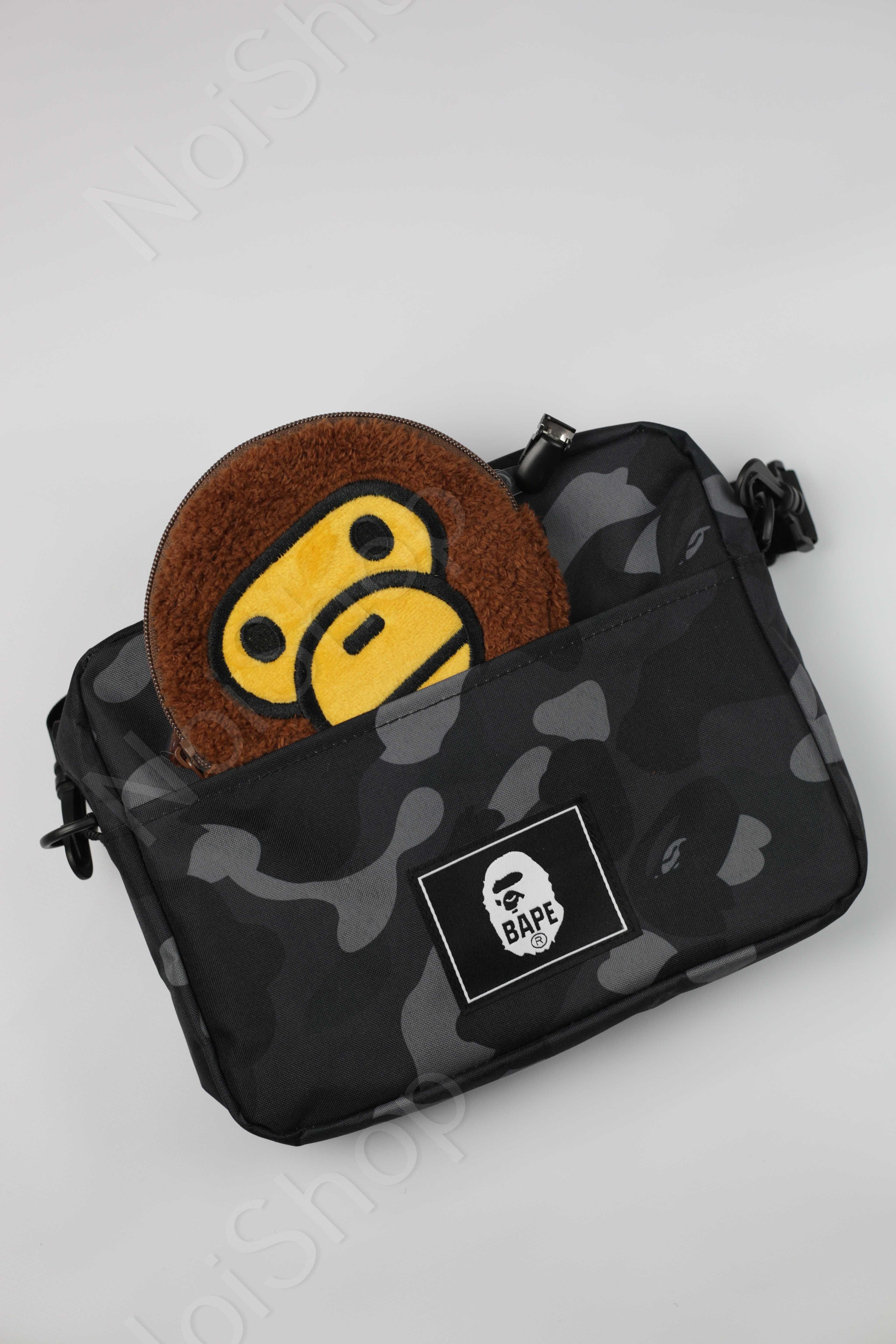 Месенджер Bape з брелком, Барсетка бейп через плече, дроп, опт, бейп