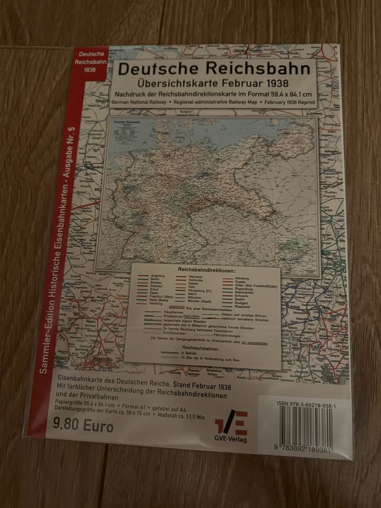 Mapa kolejowa Austro-Węgier z 1918 oraz Niemiecka kolej z 1938